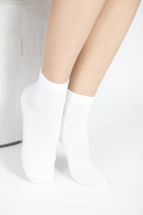 BAMBUS women's white socks