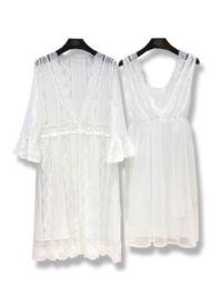 White lace nightgown and robe